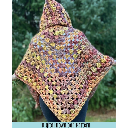 Easy Hooded Shawl Crochet Pattern