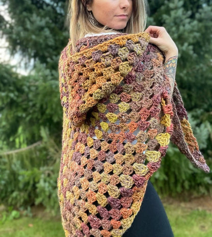 Easy Hooded Shawl Crochet Pattern