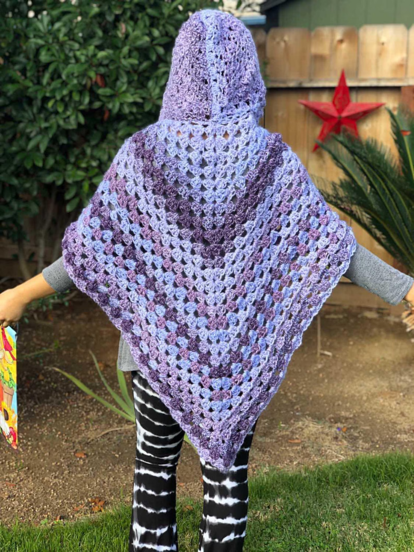 Easy Hooded Shawl Crochet Pattern