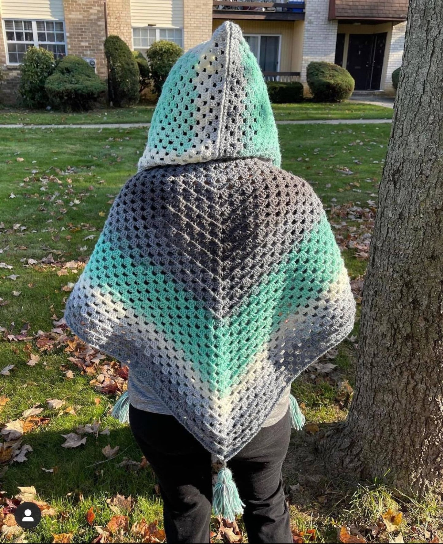 Easy Hooded Shawl Crochet Pattern