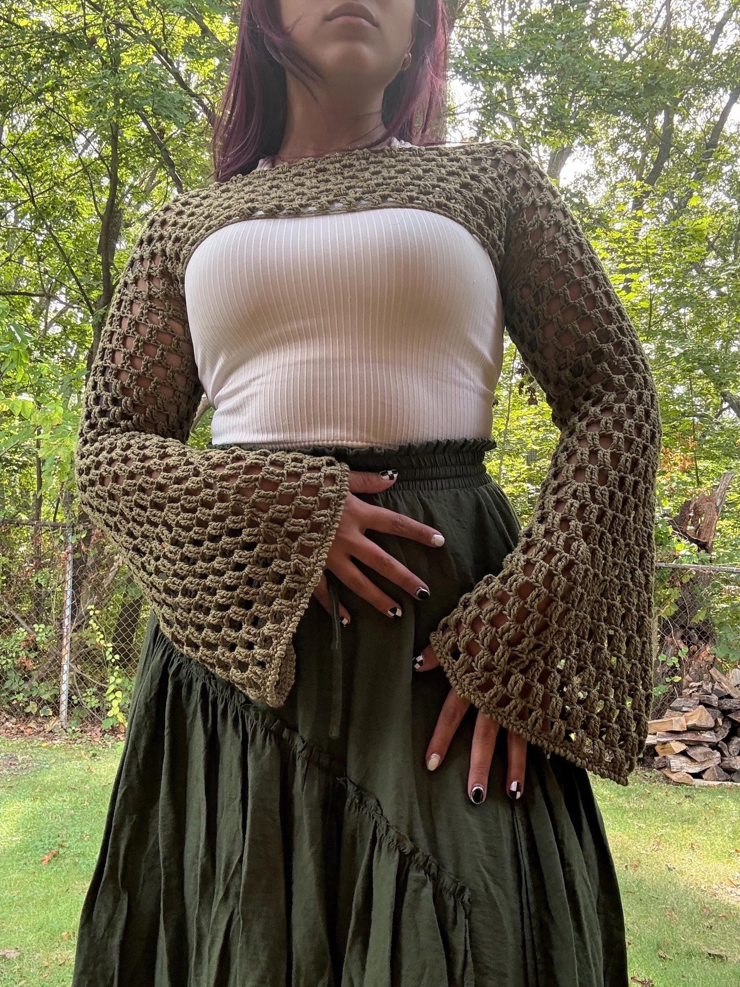 Easy Simple Mesh Bolero Crochet Pattern