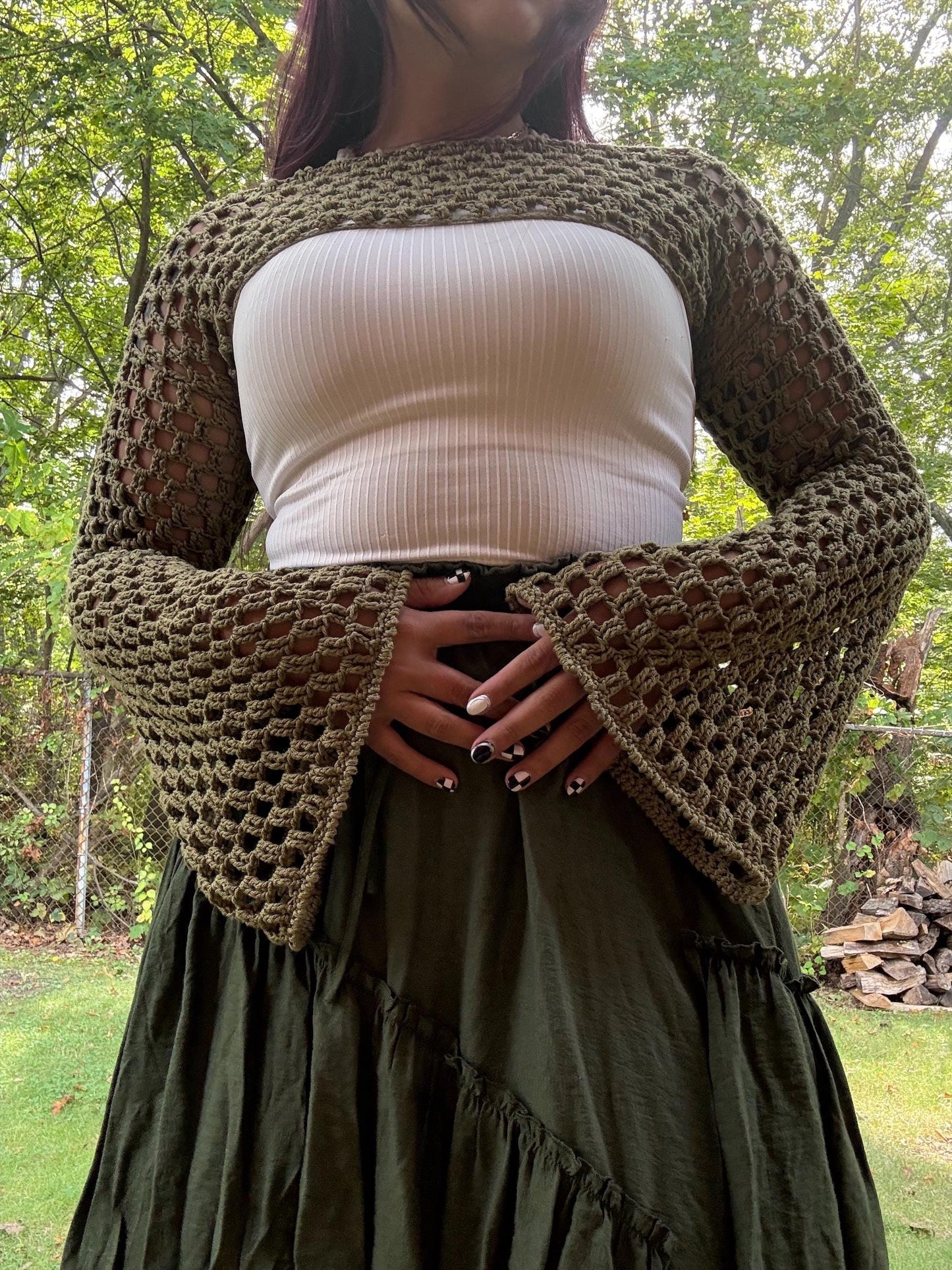 Easy Simple Mesh Bolero Crochet Pattern