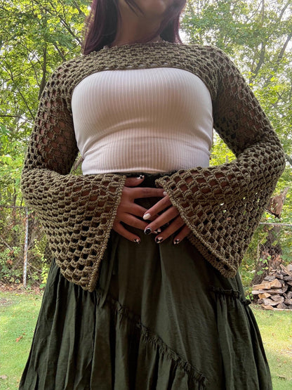 Easy Simple Mesh Bolero Crochet Pattern
