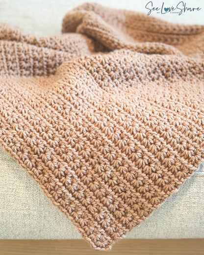 Easy Star Stitch Blanket Crochet Pattern