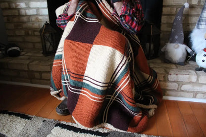 Fall Flannel Tunisian Blanket Crochet Pattern