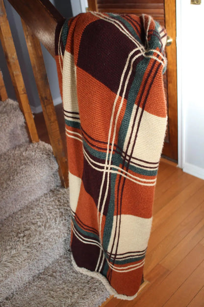Fall Flannel Tunisian Blanket Crochet Pattern