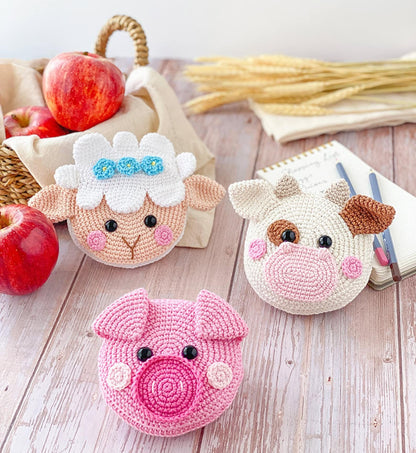 Farm Folding Shopping Bags Crochet Pattern