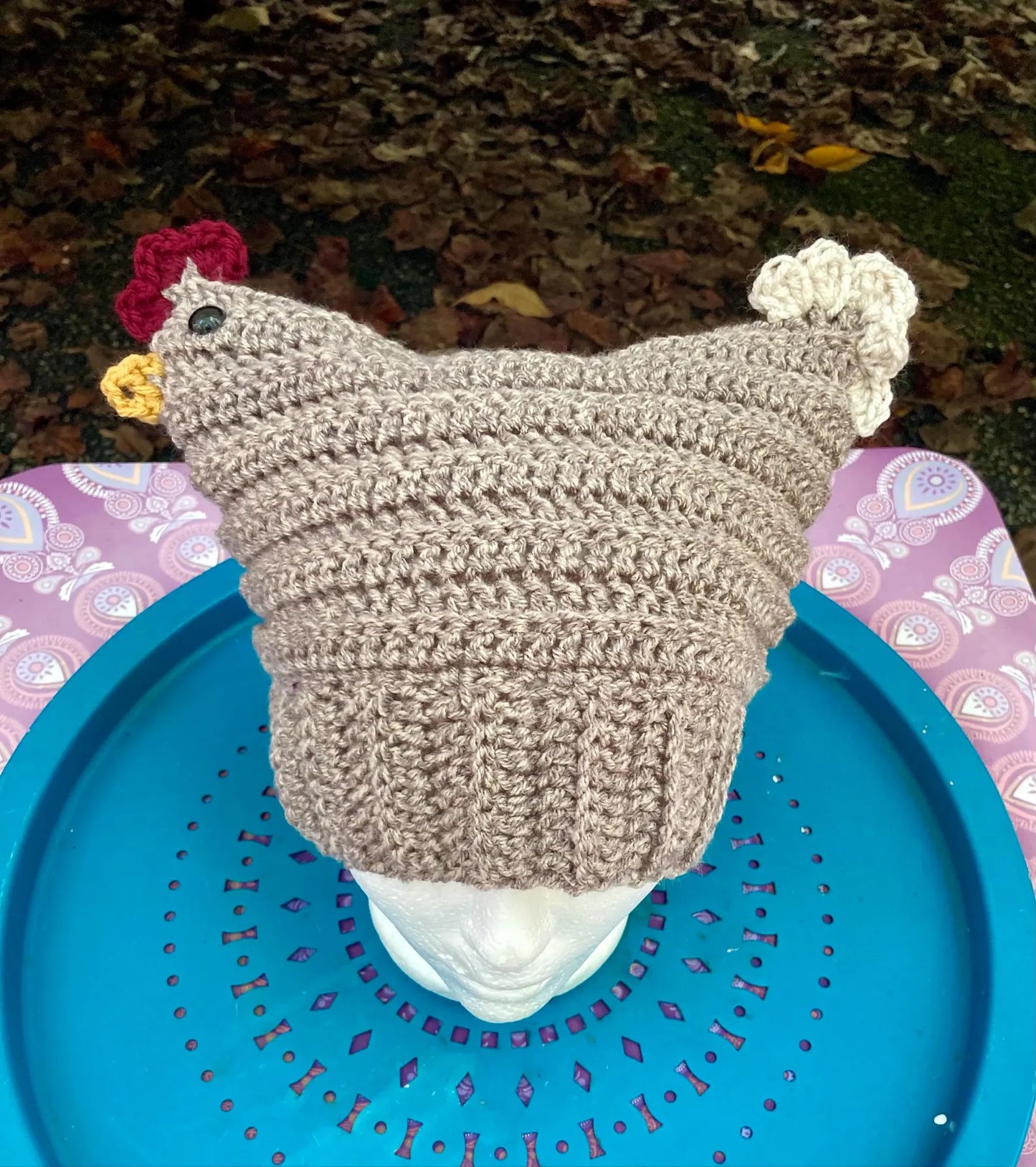 Farmhouse Chicken Beanie Crochet Pattern