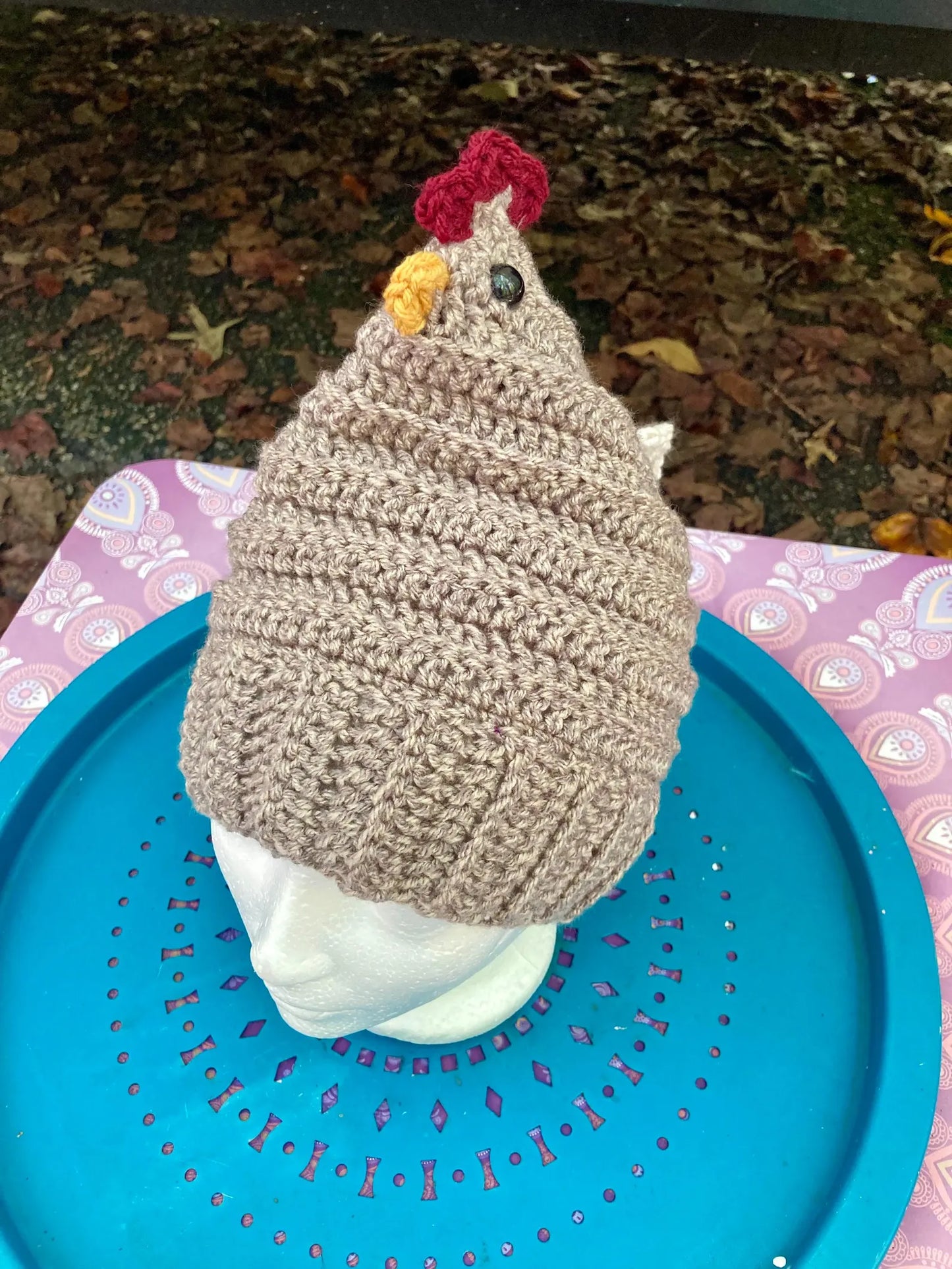 Farmhouse Chicken Beanie Crochet Pattern