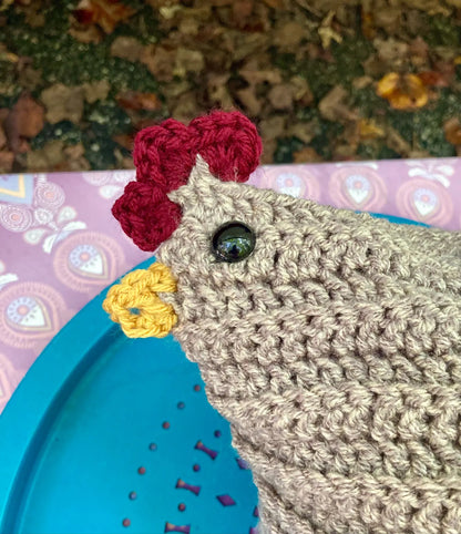 Farmhouse Chicken Beanie Crochet Pattern
