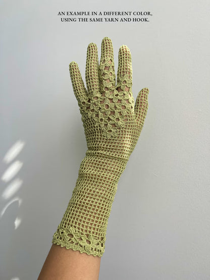 Gloves with Floral Motifs Crochet Pattern