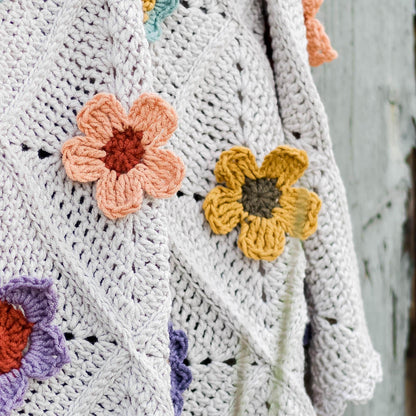 Flower Motifs Squares Blanket Crochet Pattern