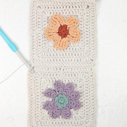 Flower Motifs Squares Blanket Crochet Pattern