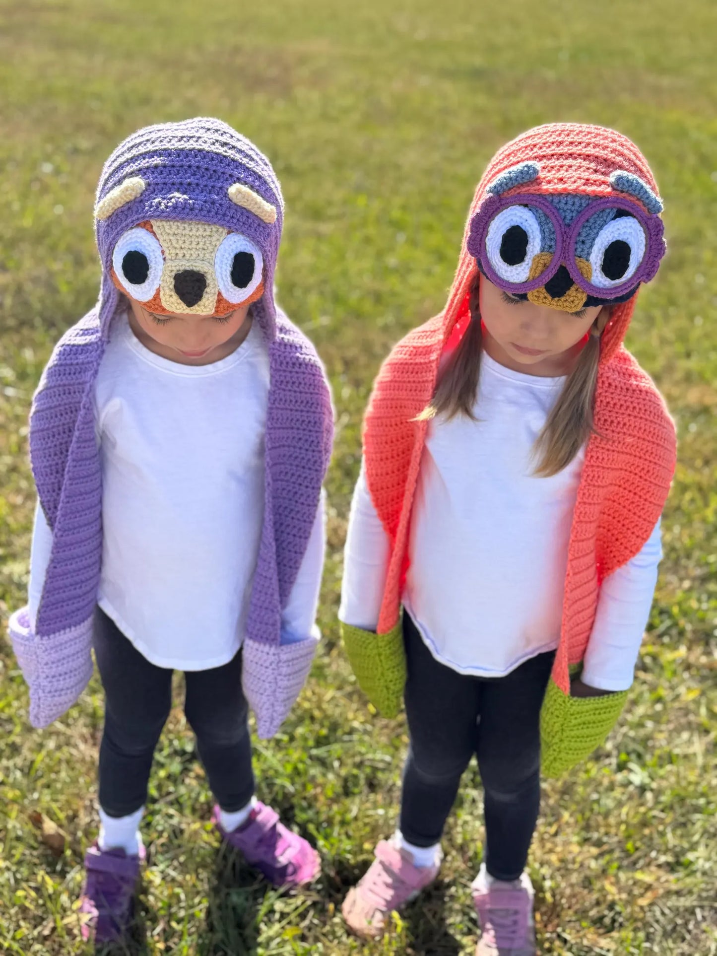 Grannies Hooded Scarf Crochet Pattern