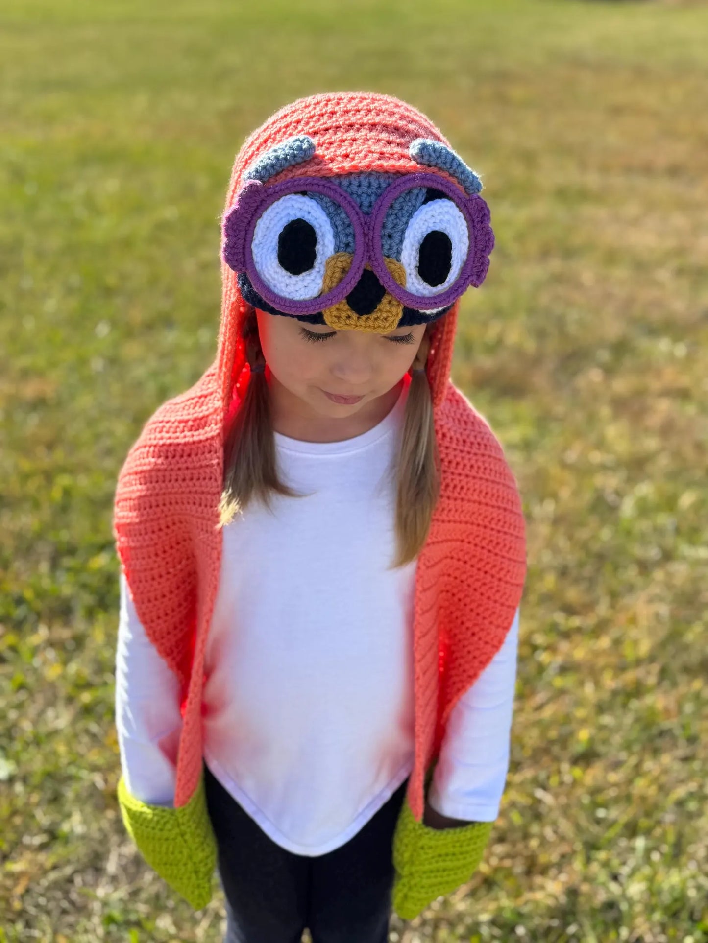 Grannies Hooded Scarf Crochet Pattern