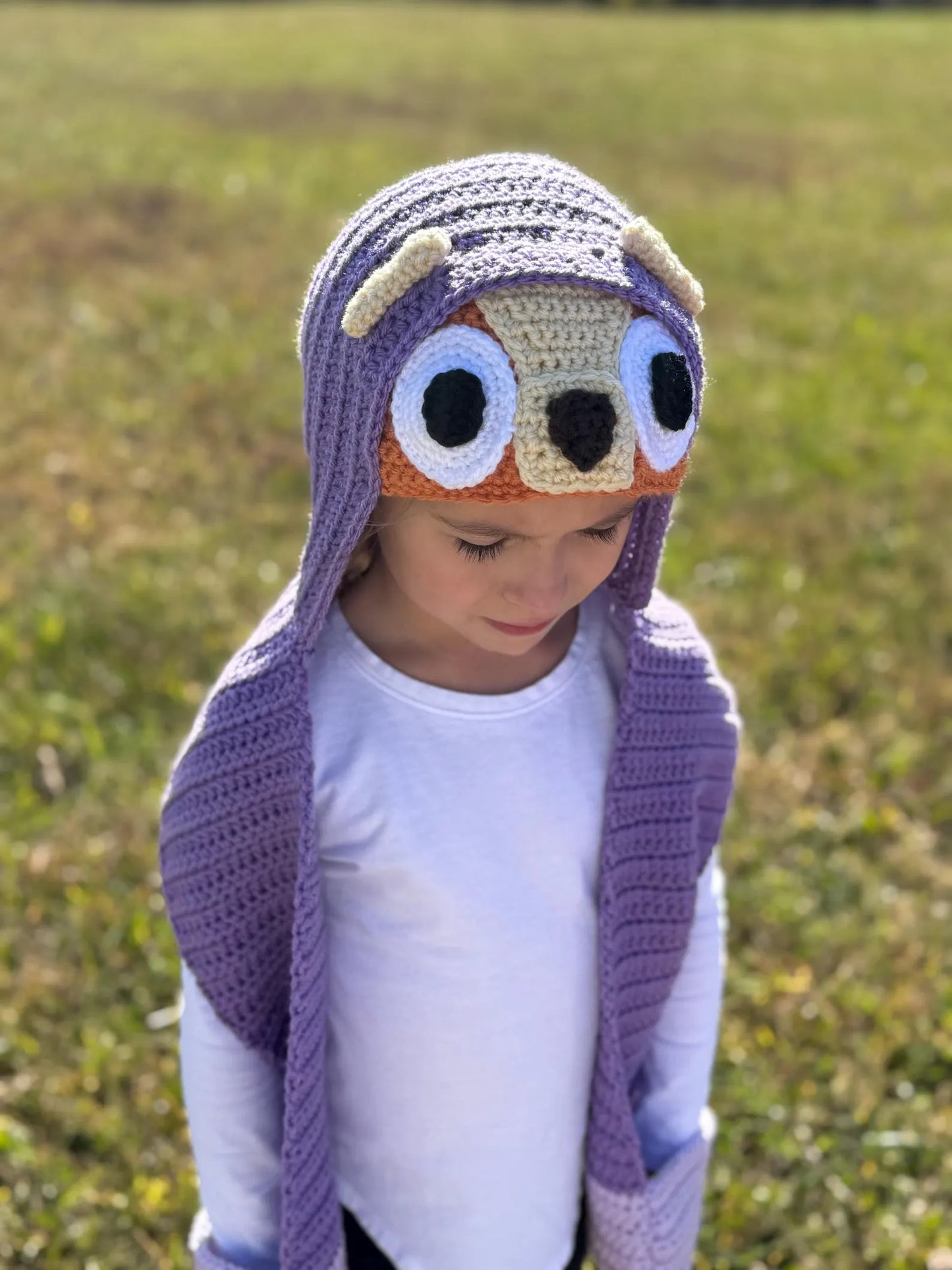 Grannies Hooded Scarf Crochet Pattern