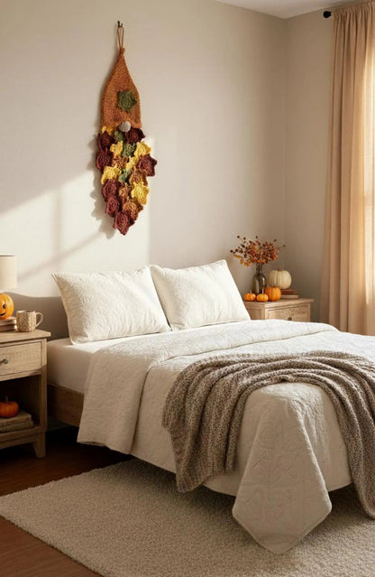 Gnome Leaf Wall Hanging Wreath Crochet Pattern