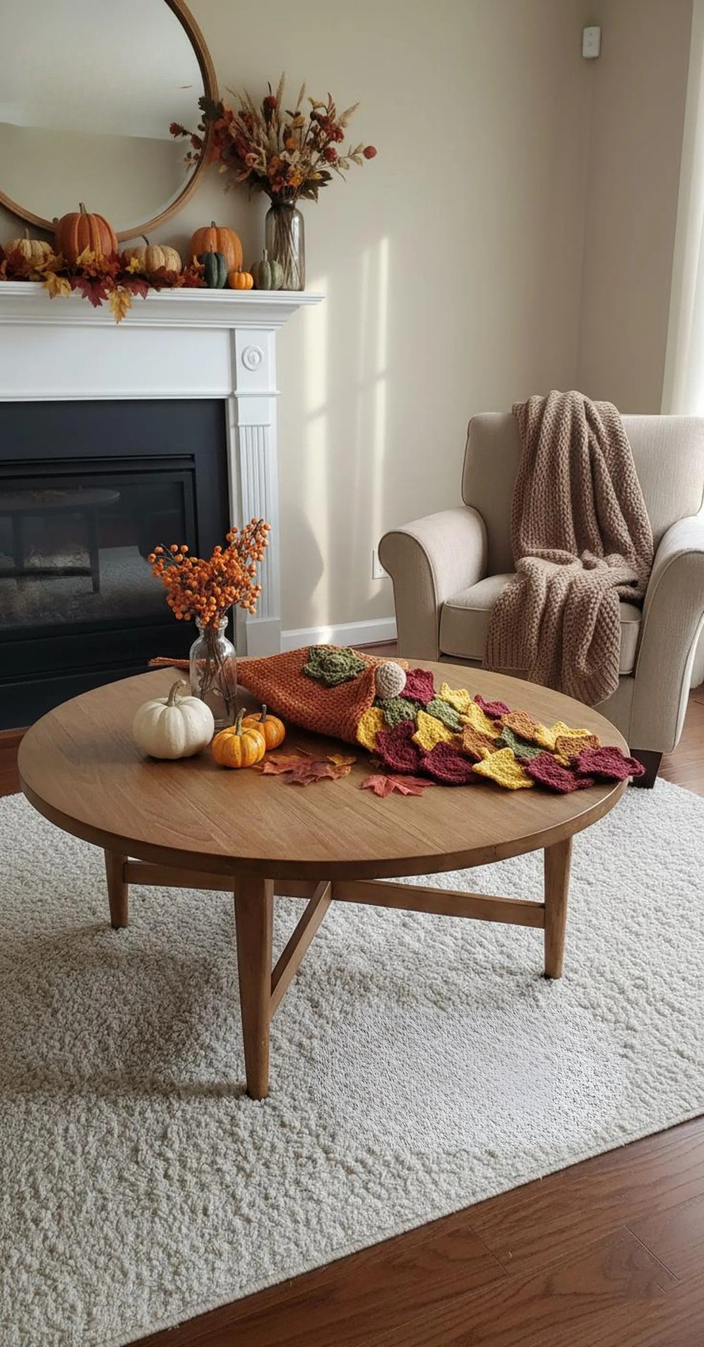 Gnome Leaf Wall Hanging Wreath Crochet Pattern