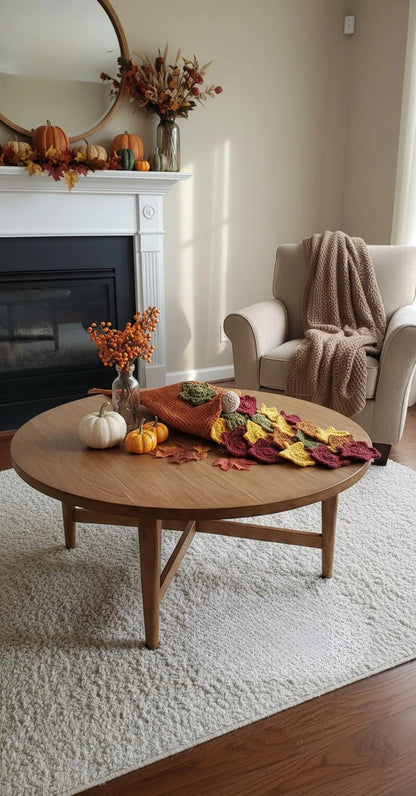 Gnome Leaf Wall Hanging Wreath Crochet Pattern