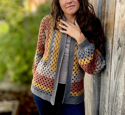 Granny Stitch Hexagon Cardigan Crochet Pattern