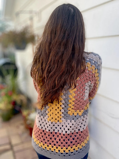 Granny Stitch Hexagon Cardigan Crochet Pattern