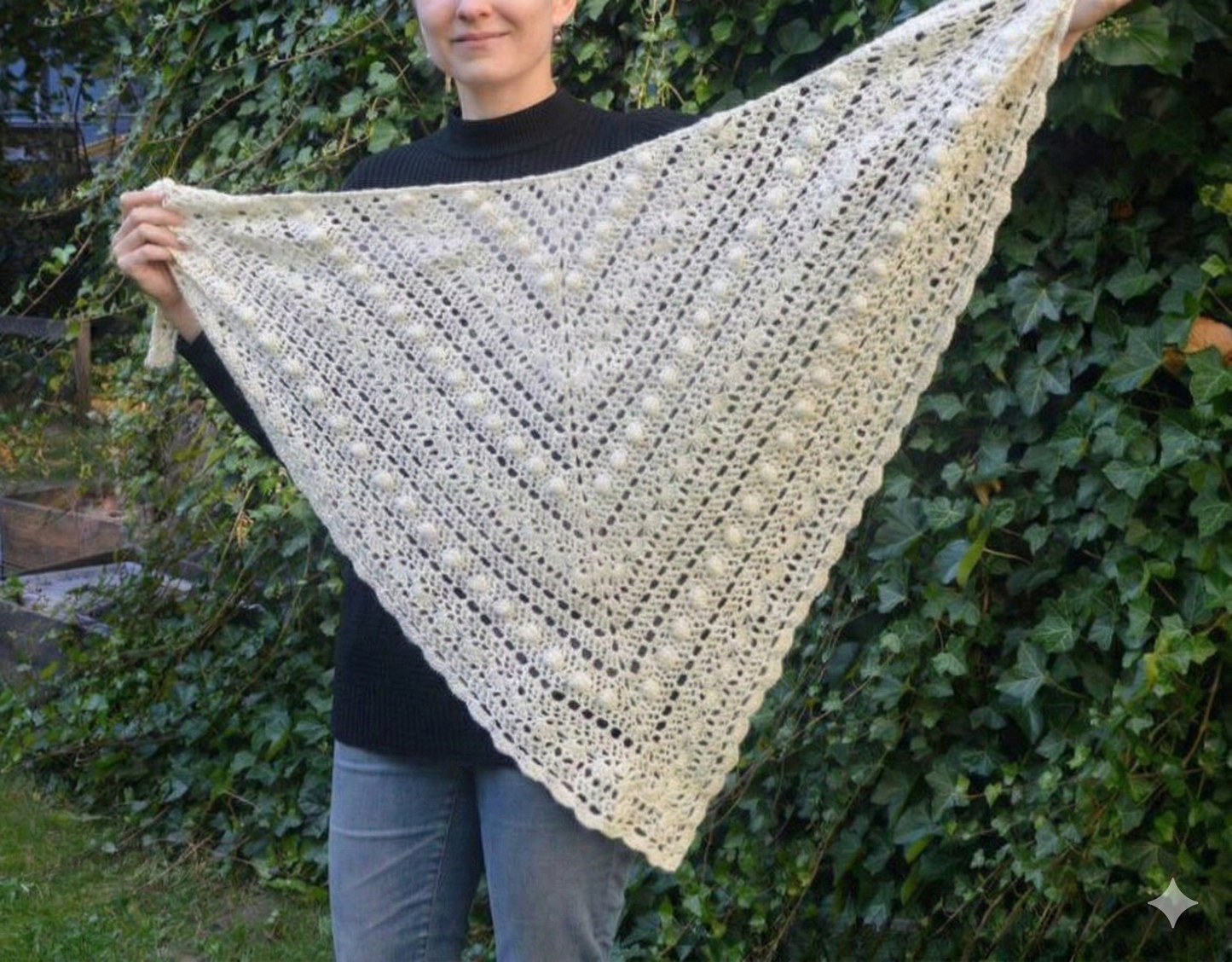 Triangle Lace Shawl Crochet Pattern