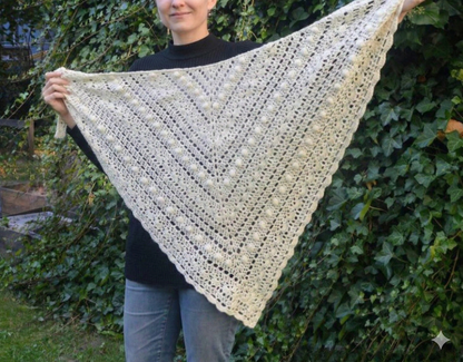 Triangle Lace Shawl Crochet Pattern