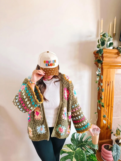 June Granny Square Cardigan Crochet Pattern