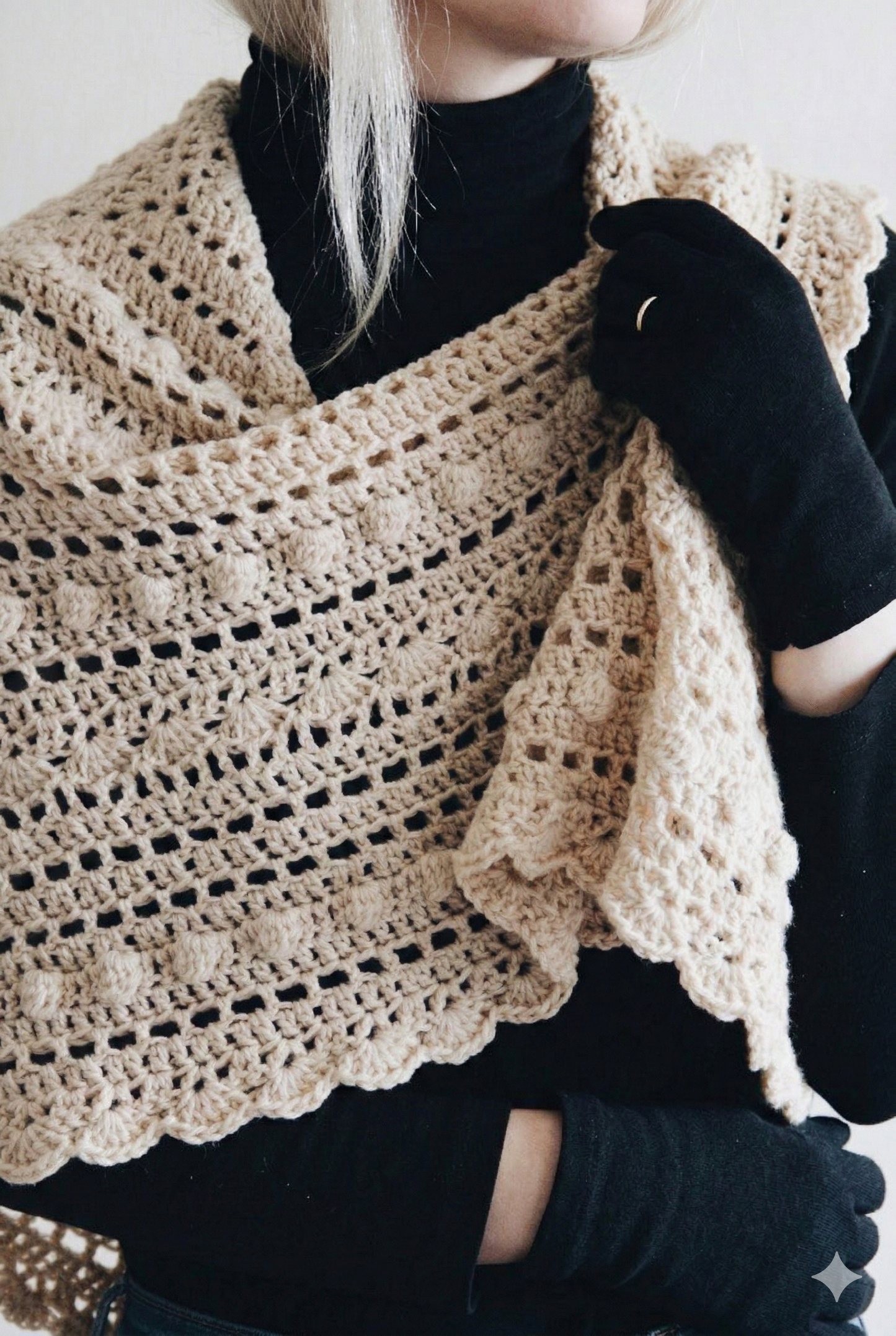 Triangle Lace Shawl Crochet Pattern