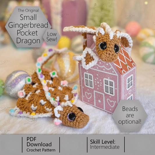 Small Gingerbread Dragon Crochet Pattern