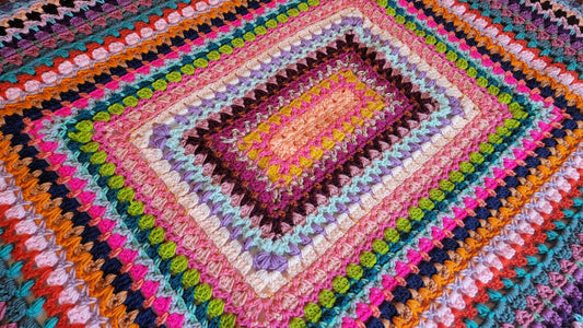 Glitzy Rectangle Afghan Crochet Pattern