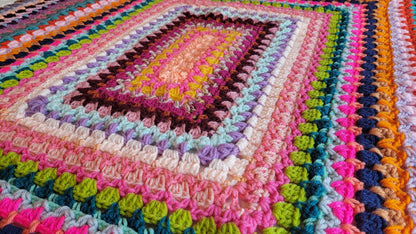 Glitzy Rectangle Afghan Crochet Pattern