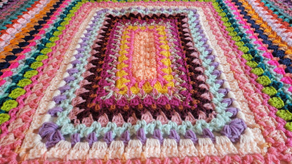 Glitzy Rectangle Afghan Crochet Pattern