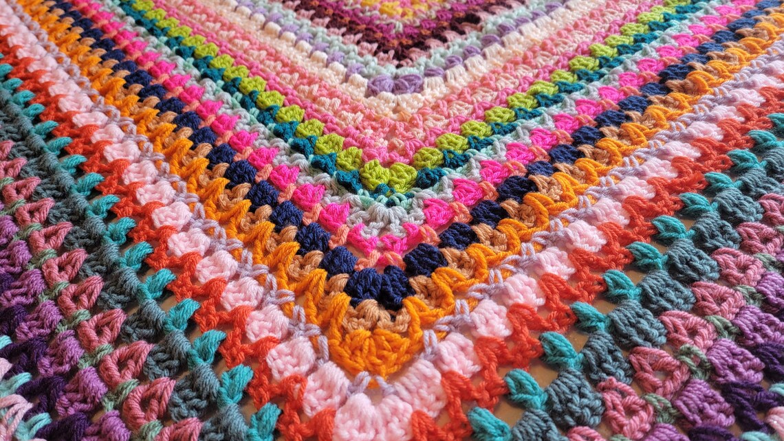 Glitzy Rectangle Afghan Crochet Pattern