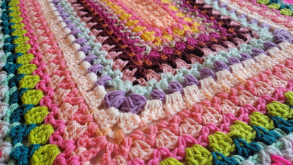 Glitzy Rectangle Afghan Crochet Pattern