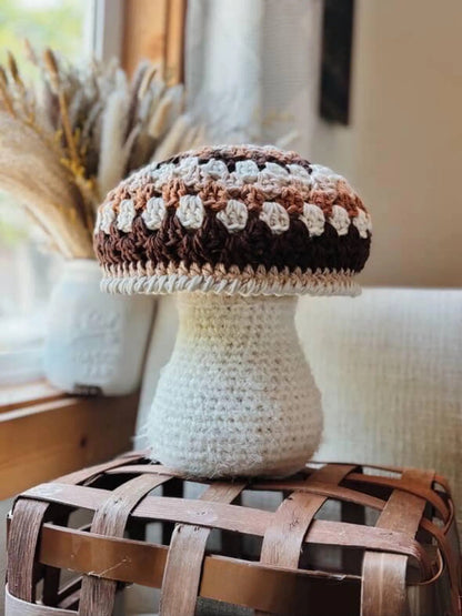 Granny Flora Mushroom Pillow Crochet Pattern