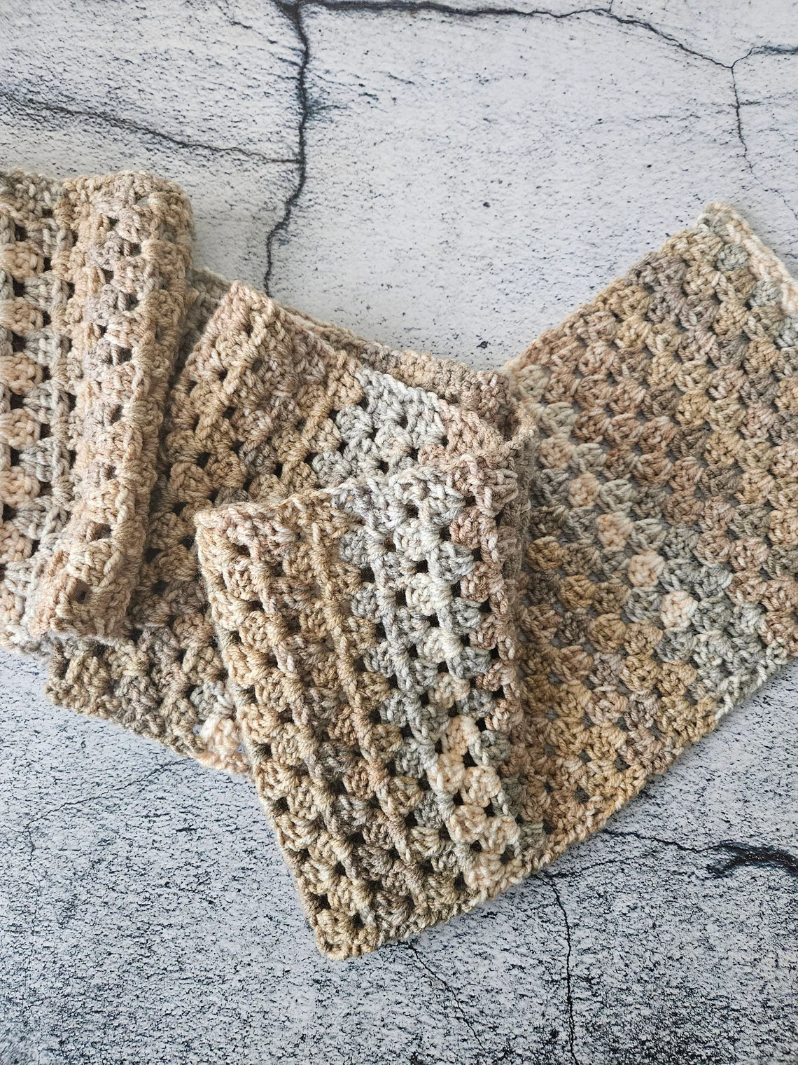 Granny Stripe Scarf Crochet Pattern