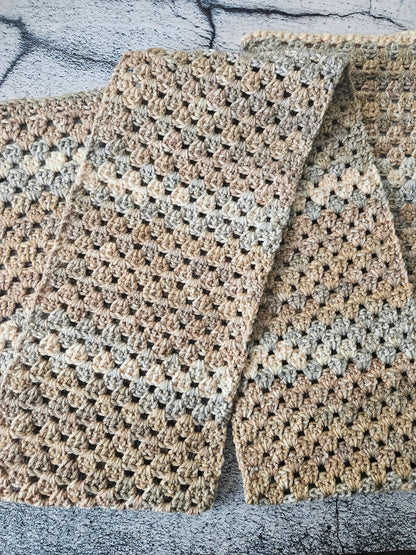 Granny Stripe Scarf Crochet Pattern