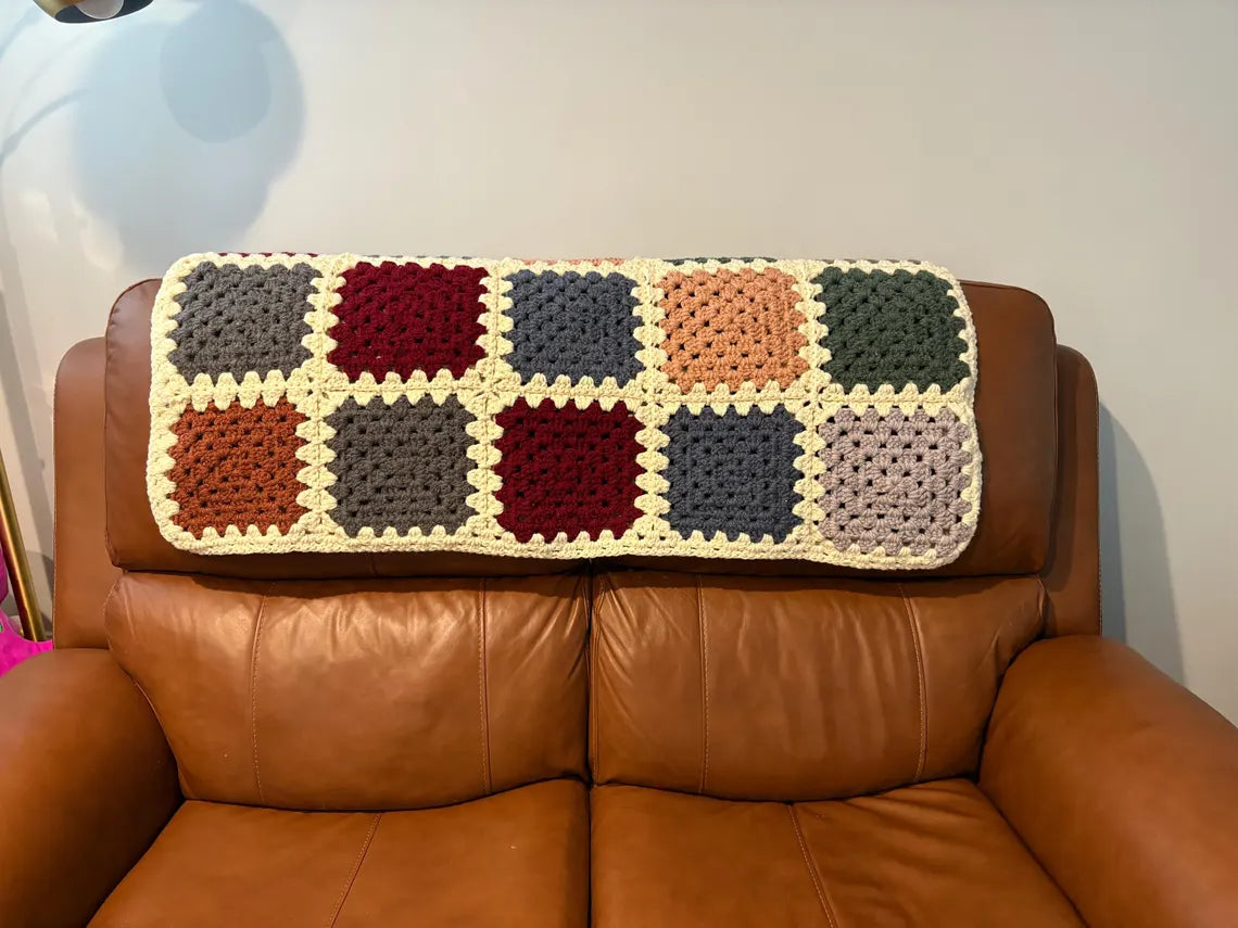 Granny's Bulky Patchwork Throw Crochet Pattern