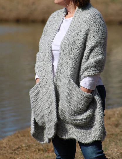 Hygge Pocket Shawl Crochet Pattern