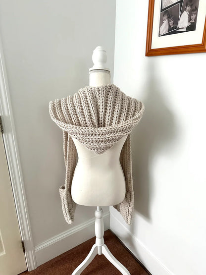 Hooded Pocket Scarf Crochet Pattern