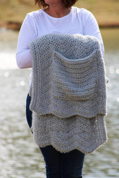 Hygge Pocket Shawl Crochet Pattern