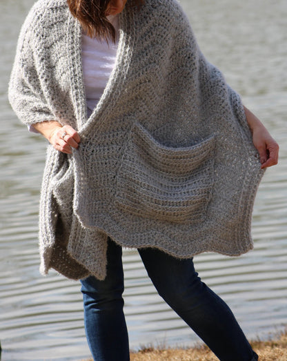 Hygge Pocket Shawl Crochet Pattern