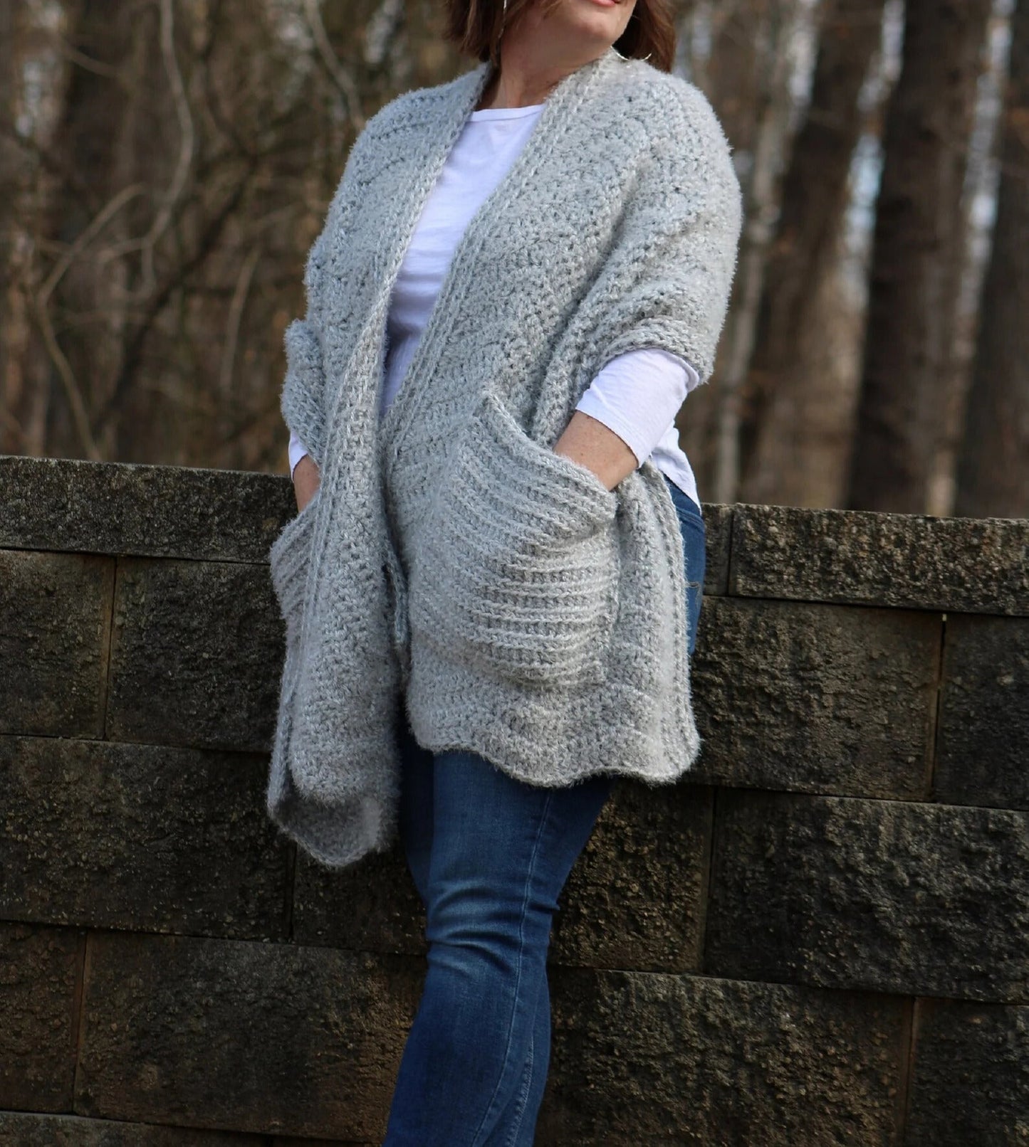 Hygge Pocket Shawl Crochet Pattern