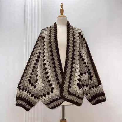 Hexagon Granny Square Cardigan Crochet Pattern