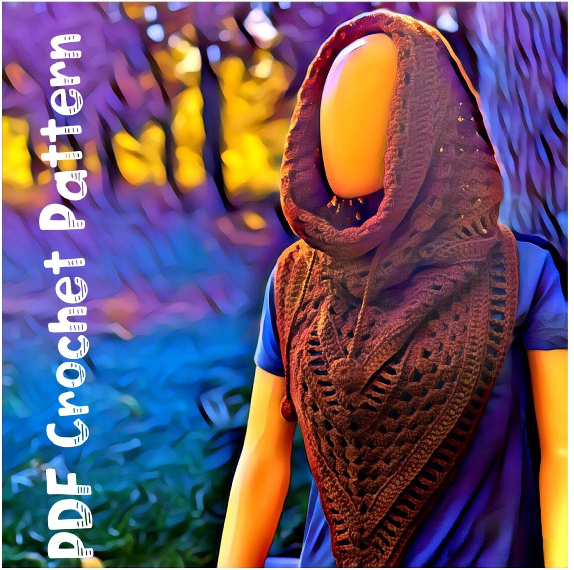 Hood Poncho Cowl Crochet Pattern