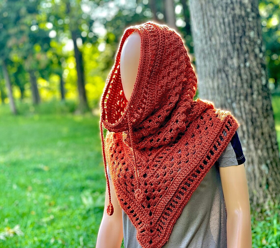 Hood Poncho Cowl Crochet Pattern