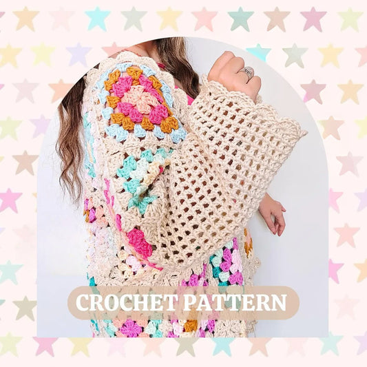 June Granny Square Cardigan Crochet Pattern