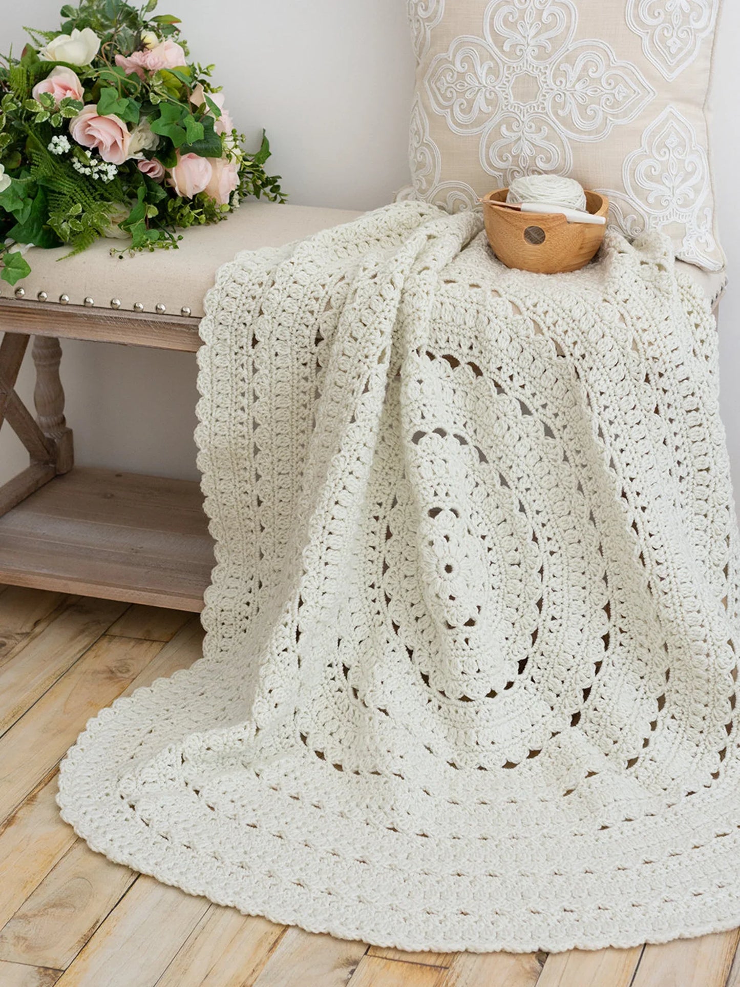 Lacy Shell Design Blanket Crochet Pattern