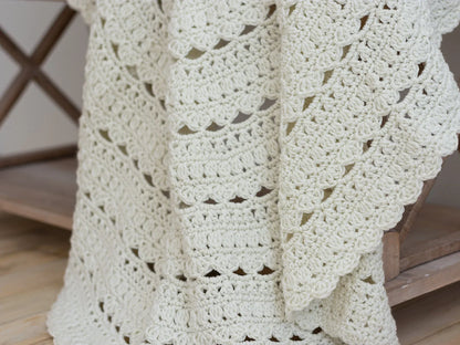 Lacy Shell Design Blanket Crochet Pattern